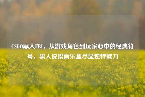 CSGO黑人FBI,从游戏角色到玩家心中的经典符号,黑人说唱音乐盒尽显独特魅力