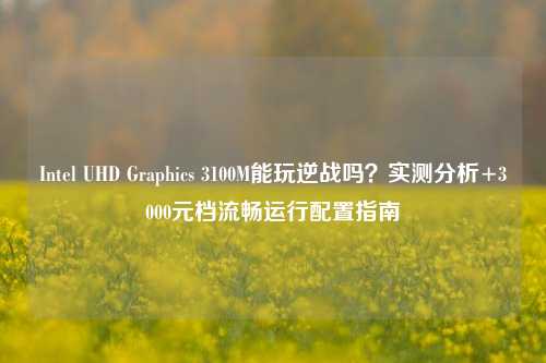Intel UHD Graphics 3100M能玩逆战吗？实测分析+3000元档流畅运行配置指南