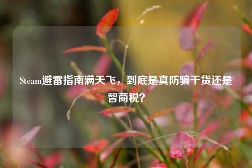 Steam避雷指南满天飞,到底是真防骗干货还是智商税?