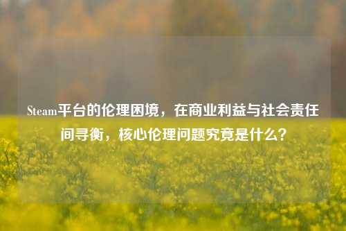 Steam平台的伦理困境，在商业利益与社会责任间寻衡，核心伦理问题究竟是什么？