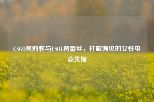 CSGO葛莉莉与CSOL葛蕾丝，打破偏见的女性电竞先锋