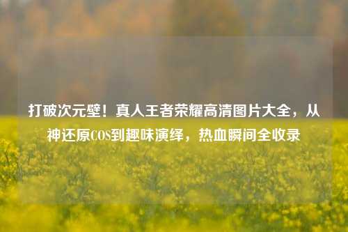 打破次元壁！真人王者荣耀高清图片大全，从神还原COS到趣味演绎，热血瞬间全收录