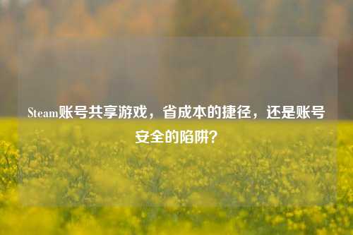 Steam账号共享游戏，省成本的捷径，还是账号安全的陷阱？