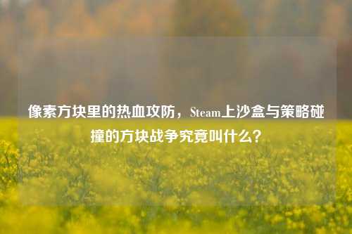 像素方块里的热血攻防，Steam上沙盒与策略碰撞的方块战争究竟叫什么？