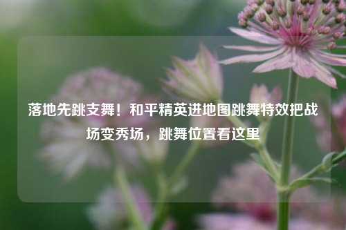 落地先跳支舞!和平精英进地图跳舞特效把战场变秀场,跳舞位置看这里