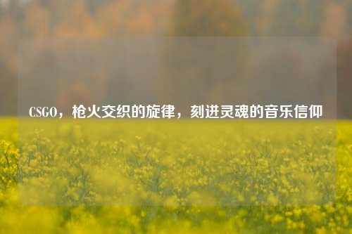 CSGO，枪火交织的旋律，刻进灵魂的音乐信仰