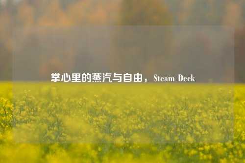 掌心里的蒸汽与自由，Steam Deck