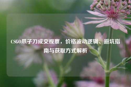 CSGO爪子刀成交观察，价格波动逻辑、避坑指南与获取方式解析