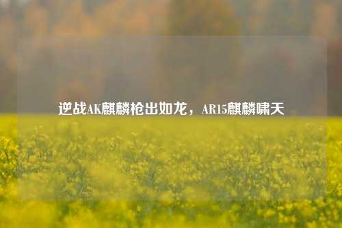 逆战AK麒麟枪出如龙，AR15麒麟啸天