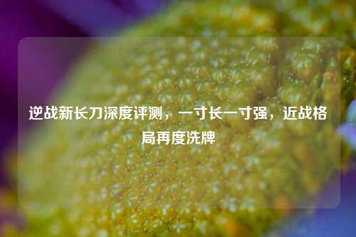 逆战新长刀深度评测,一寸长一寸强,近战格局再度洗牌