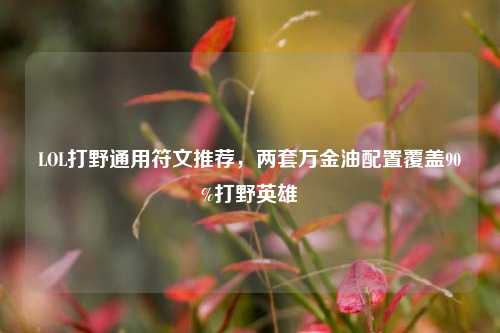 LOL打野通用符文推荐,两套万金油配置覆盖90%打野英雄