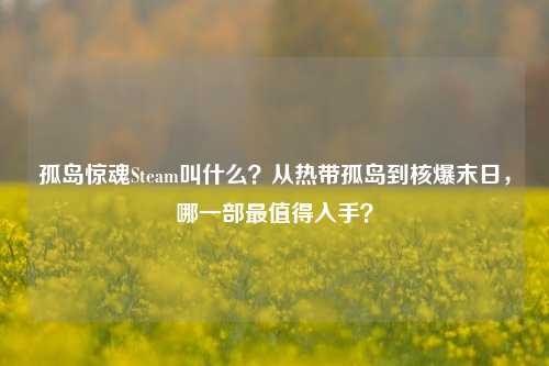 孤岛惊魂Steam叫什么？从热带孤岛到核爆末日，哪一部最值得入手？