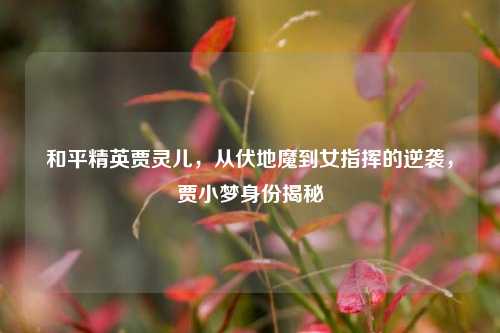 和平精英贾灵儿,从伏地魔到女指挥的逆袭,贾小梦身份揭秘
