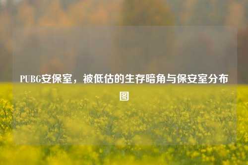PUBG安保室，被低估的生存暗角与保安室分布图