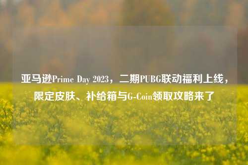 亚马逊Prime Day 2023，二期PUBG联动福利上线，限定皮肤、补给箱与G-Coin领取攻略来了