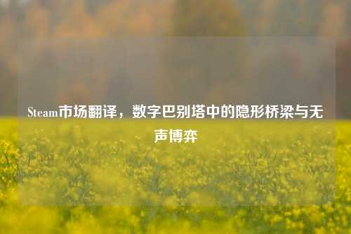 Steam市场翻译，数字巴别塔中的隐形桥梁与无声博弈