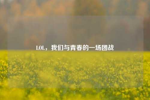 LOL，我们与青春的一场团战