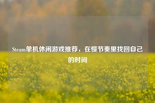 Steam单机休闲游戏推荐，在慢节奏里找回自己的时间