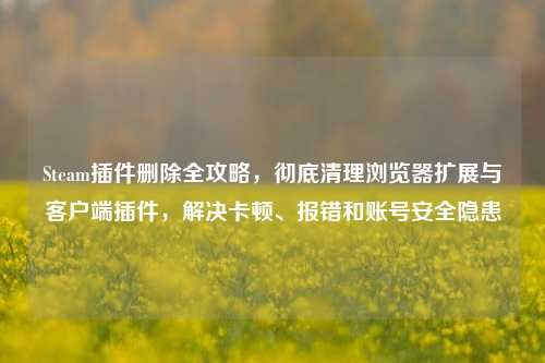 Steam插件删除全攻略，彻底清理浏览器扩展与客户端插件，解决卡顿、报错和账号安全隐患