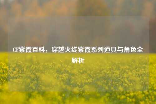 CF紫霞百科，穿越火线紫霞系列道具与角色全解析