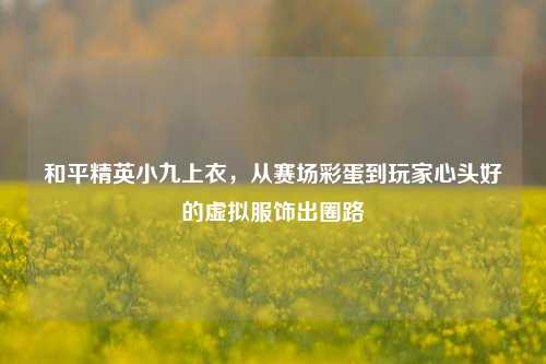和平精英小九上衣,从赛场彩蛋到玩家心头好的虚拟服饰出圈路
