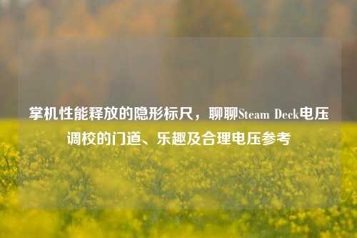 掌机性能释放的隐形标尺，聊聊Steam Deck电压调校的门道、乐趣及合理电压参考