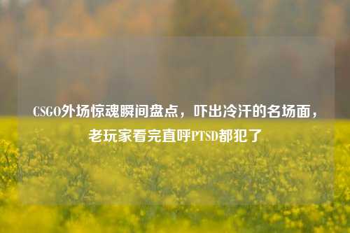 CSGO外场惊魂瞬间盘点,吓出冷汗的名场面,老玩家看完直呼PTSD都犯了