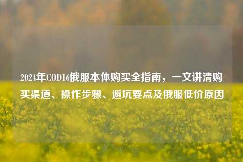 2024年COD16俄服本体购买全指南，一文讲清购买渠道、操作步骤、避坑要点及俄服低价原因