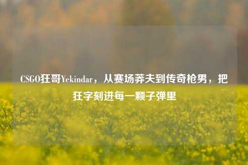 CSGO狂哥Yekindar，从赛场莽夫到传奇枪男，把狂字刻进每一颗子弹里