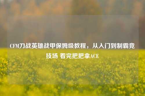 CFM刀战英雄战甲保姆级教程,从入门到制霸竞技场 看完把把拿ACE
