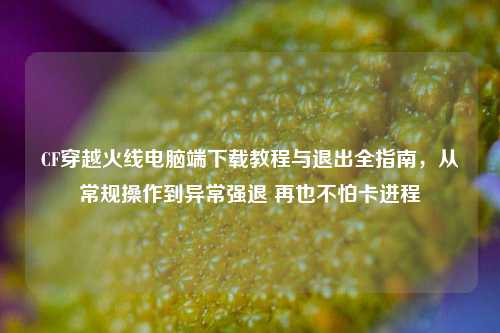 CF穿越火线电脑端下载教程与退出全指南，从常规操作到异常强退 再也不怕卡进程