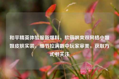 和平精英体验服新爆料，软萌飒爽双风格小姐姐皮肤实装，细节拉满戳中玩家审美，获取方式引关注