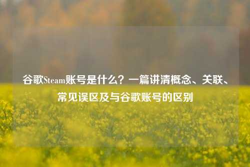 谷歌Steam账号是什么？一篇讲清概念、关联、常见误区及与谷歌账号的区别