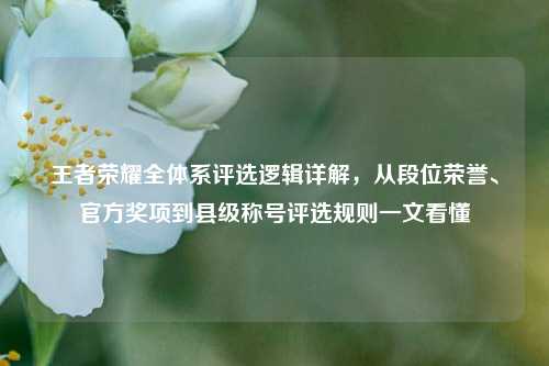 王者荣耀全体系评选逻辑详解，从段位荣誉、官方奖项到县级称号评选规则一文看懂