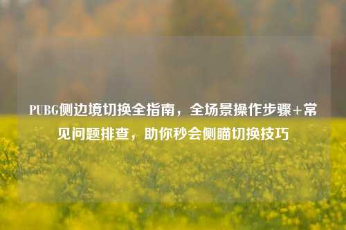PUBG侧边境切换全指南,全场景操作步骤+常见问题排查,助你秒会侧瞄切换技巧