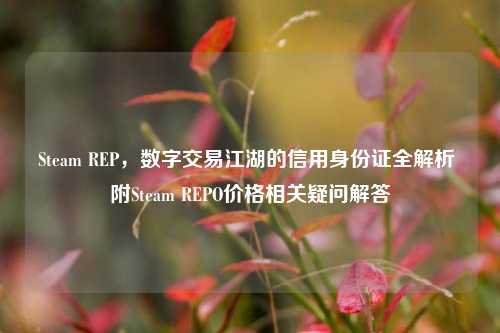 Steam REP,数字交易江湖的信用身份证全解析 附Steam REPO价格相关疑问解答