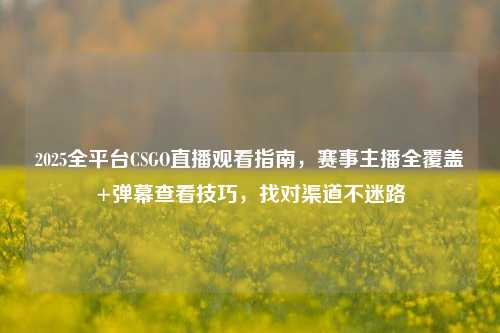 2025全平台CSGO直播观看指南,赛事主播全覆盖+弹幕查看技巧,找对渠道不迷路