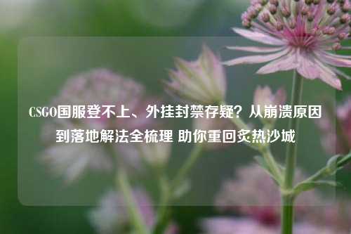 CSGO国服登不上、外挂封禁存疑?从崩溃原因到落地解法全梳理 助你重回炙热沙城