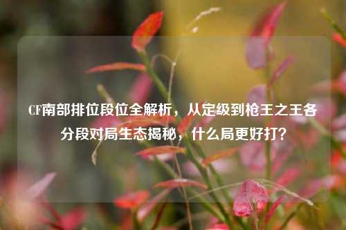 CF南部排位段位全解析，从定级到枪王之王各分段对局生态揭秘，什么局更好打？