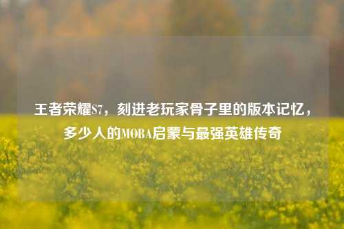 王者荣耀S7,刻进老玩家骨子里的版本记忆,多少人的MOBA启蒙与最强英雄传奇
