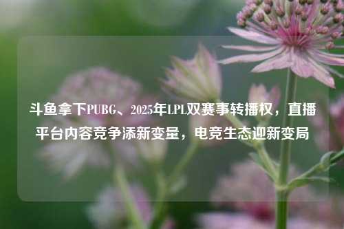 斗鱼拿下PUBG、2025年LPL双赛事转播权，直播平台内容竞争添新变量，电竞生态迎新变局
